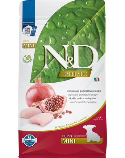 FARMINA N&D Prime Hund Huhn und Granatapfel Puppy mini 2,5 kg