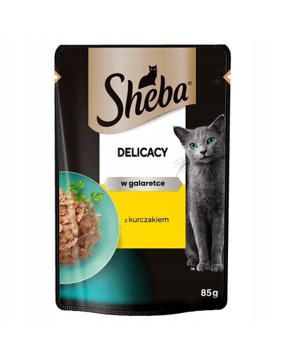 SHEBA Delicacy in jelly 85g Hähnchenstücke in Gelee für Katzen