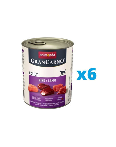 ANIMONDA GranCarno ADULT RIND + LAMM 6 x 800 g