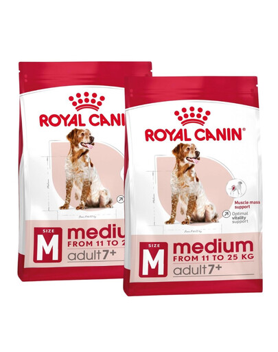 ROYAL CANIN MEDIUM Adult 7+ Trockenfutter für ältere mittelgroße Hunde 30 kg (2 x 15 kg)