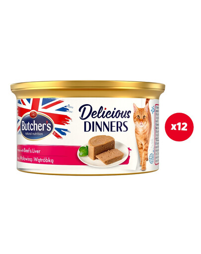 BUTCHER'S Classic Delicious Dinners mit Leber und Rindermousse 24x85 g [CLONE]