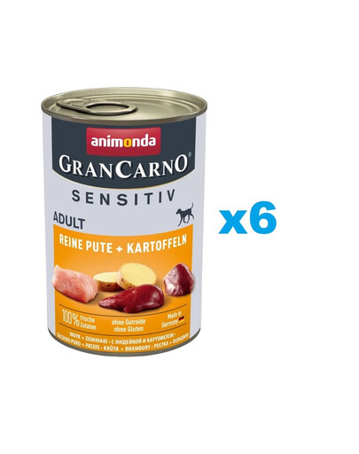 ANIMONDA Grancarno Sensitive Truthahn mit Kartoffeln 6x400 g