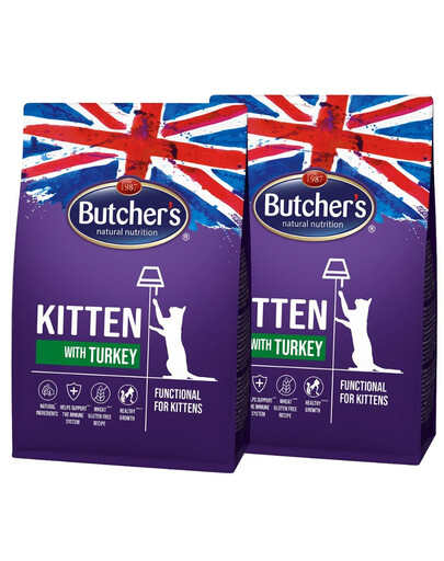 BUTCHER'S Functional Cat Kitten für Kätzchen mit Pute 2x800 g