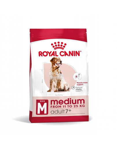 ROYAL CANIN MEDIUM Adult 7+ Trockenfutter für ältere mittelgroße Hunde 15 kg
