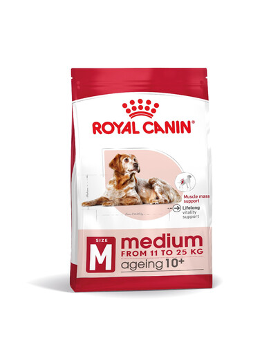 ROYAL CANIN MEDIUM Ageing 10+ Trockenfutter für ausgewachsene Hunde, mittlere Rassen 15 kg