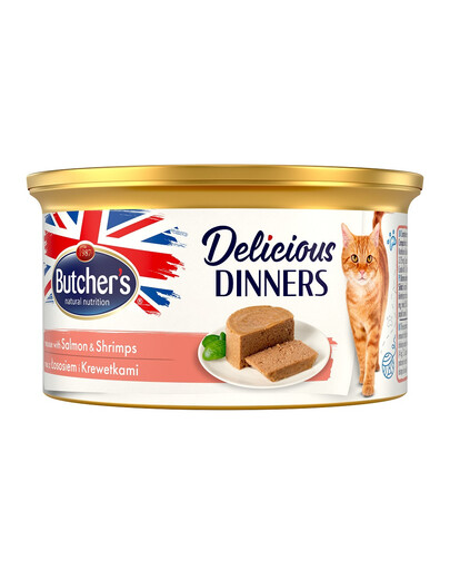 BUTCHER'S Classic Delicious Dinners mit Lachs- und Krabbenmousse 85 g