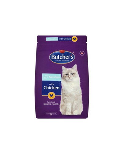 BUTCHER'S Functional Cat Dry Sensitive für sensible Katzen mit Huhn 800 g