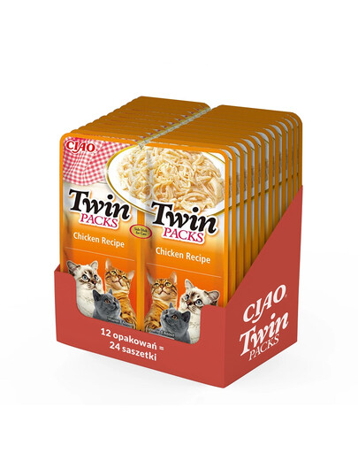 INABA Twin Huhn in Brühe für Katzen 24x40 g