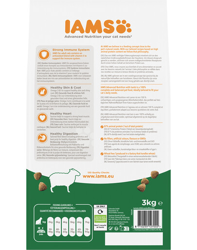 IAMS for Vitality mit Lammfleisch für adulte Katzen 3 kg