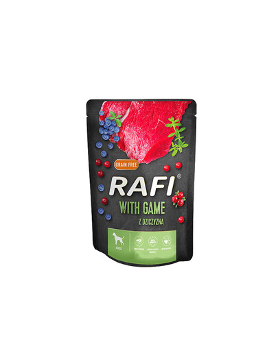 DOLINA NOTECI Rafi mit Wildfleischbeutel für Hunde 300 g