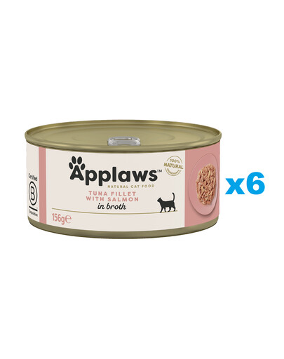 APPLAWS Cat Adult Thunfisch mit Lachs in Brühe 6x 156 g