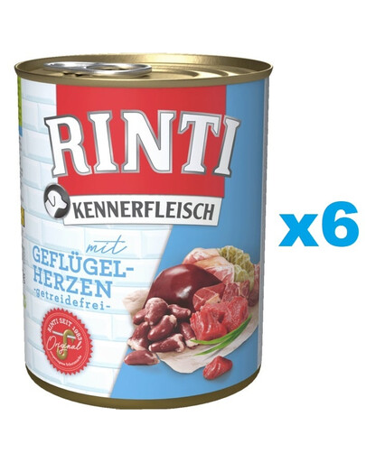 RINTI Kennerfleisch Geflügelherzen 6x400 g