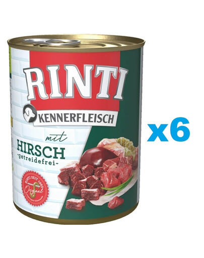 RINTI Kennerfleisch Rehwild 6x800g