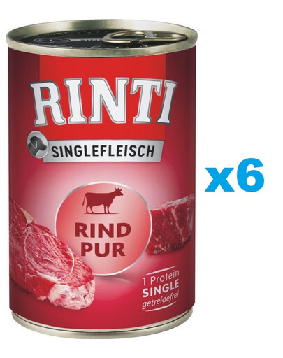 RINTI Singlefleisch Pur Monoprotein Rindfleisch 6x400g