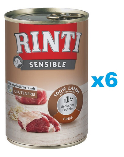 RINTI Sensible Lamm mit Reis 6x400g