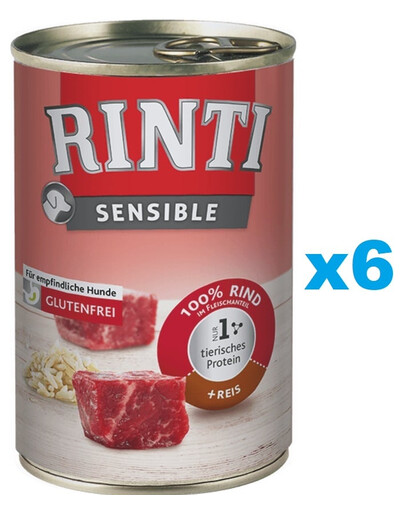 RINTI Sensibles Rindfleisch mit Reis 6x400g
