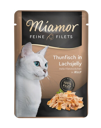 MIAMOR Feline Filets Thunfisch und Lachs im Gelee Beutel 6x100 g