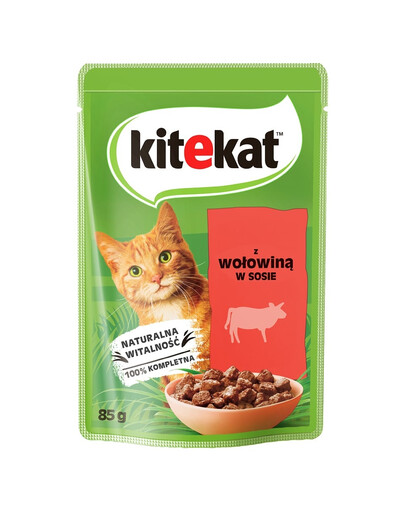 KITEKAT Rind in Soße 85 g für adulte Katzen