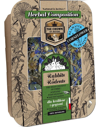 KORONA NATURY Kräutermischung mit Kornblume für Meerschweinchen 70 g