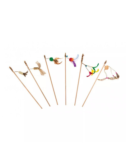 COMFY Katzenspielzeug Stab mit Federn 50cm