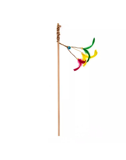 COMFY Katzenspielzeug Stab mit Federn 50cm