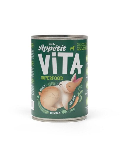 COMFY APPETIT VITA Superfood Kaninchen 400g Monoprotein Hundefutter