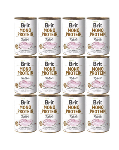 BRIT Mono Protein Rabbit 12x400 g Kaninchen