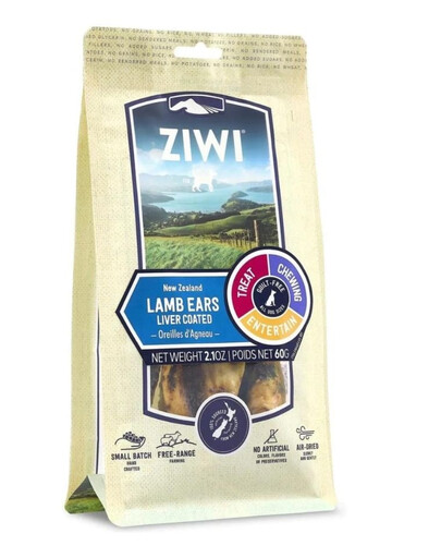 ZIWIPEAK Dog Treats Lammohren Hundeleckerlis 60 g