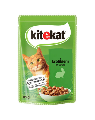 KITEKAT Kaninchen in Soße 85 g für adulte Katzen