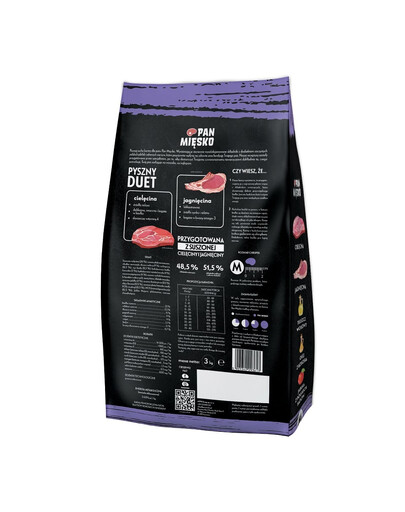 PAN MIĘSKO Cielęcina z jagnięciną dla seniorów M 3 kg