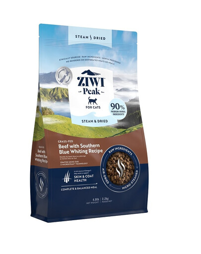 ZIWIPEAK Cat Steam & Dried Katzentrockenfutter mit Rindfleisch 2,2 kg