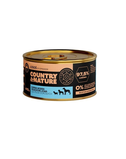 COUNTRY&NATURE Körnerfreies Nassfutter Lachs mit Spinat 410 g