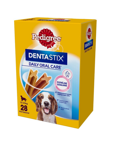 PEDIGREE DentaStix (mittlere Rassen) Zahnsnack für Hunde 28 Stück 4x180g