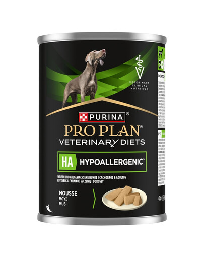PURINA PRO PLAN Veterinary Diets Canine HA Hypoallergenic 400g bij voedselintoleranties, natvoer voor volwassen honden en pups