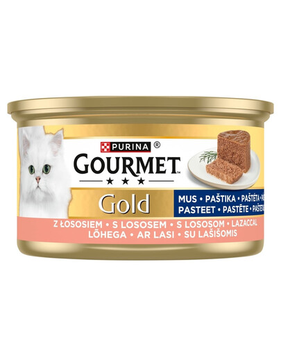 GOURMET Gold Mousse met Zalm 85g Natvoer voor Katten