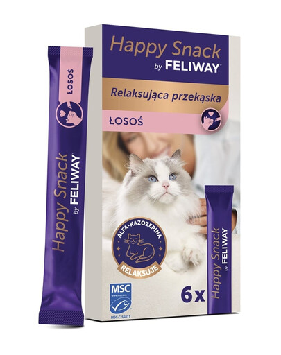 Happy Snack Łosoś 6x15 g kremowa przekąska dla kotów