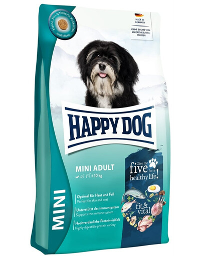 HAPPY DOG Fit & Vital Adult Mini 4 kg Droogvoer voor Kleine Hondenrassen