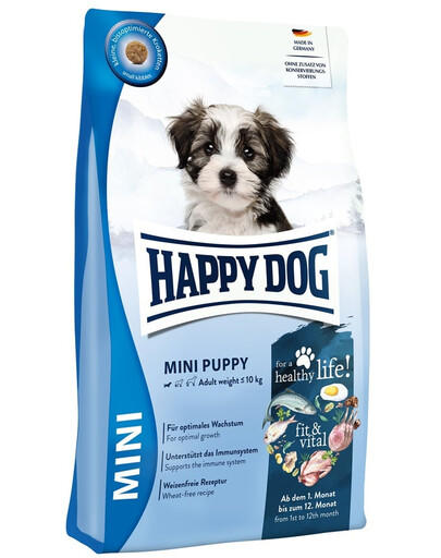 HAPPY DOG Fit & Vital Mini Puppy 4 kg Droogvoer voor Puppy’s van Kleine Rassen