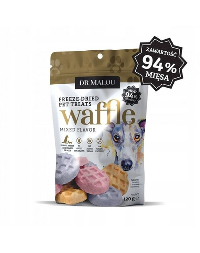 DR MALOU Wafel Gevriesdroogd Kippenvlees Mix Smaken 120g