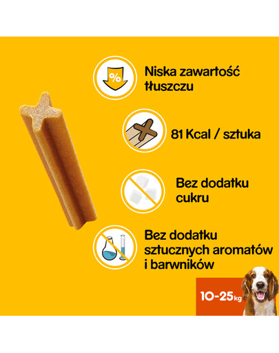 PEDIGREE DentaStix (średnie rasy) przysmak dentystyczny dla psów 28 szt 4x180g