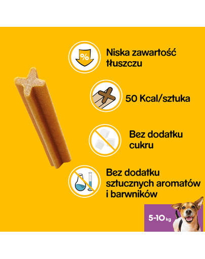 PEDIGREE DentaStix (małe rasy) przysmak dentystyczny dla psów 28 szt. - 4x110g