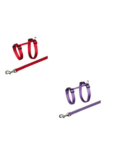 TRIXIE Katzengeschirr mit Leine Mix Farben 26-43 cm/10 mm