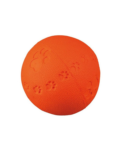TRIXIE Spielball mit Pfotenabdruck, Quietscher 7 cm