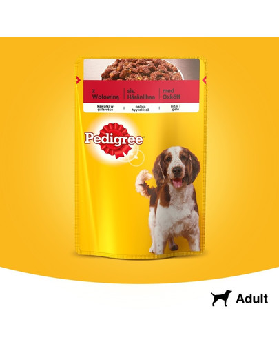 PEDIGREE Adult Geleestücke mit Rindfleisch und Leber 100g