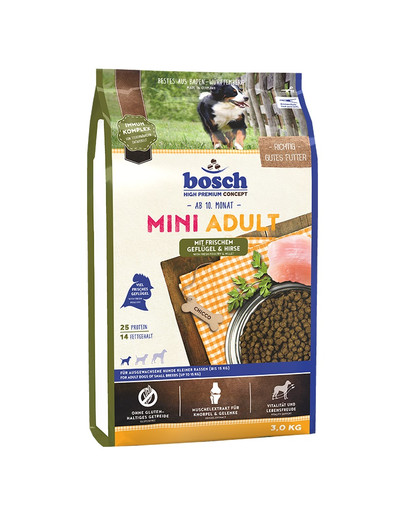 BOSCH Mini Adult mit frischem Geflügel & Hirse 3 kg