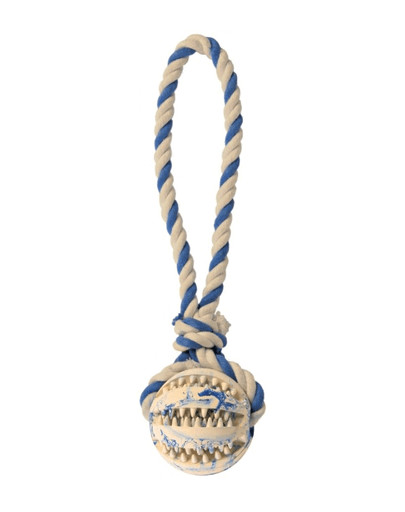 TRIXIE Spieltau mit Ball, Naturgummi  ø 7 cm/24 cm