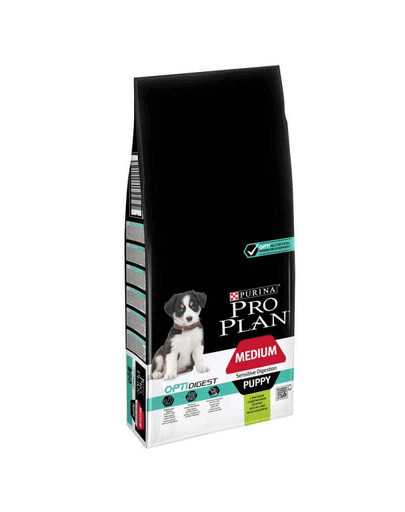 PURINA Pro Plan Medium Puppy Sensible Verdauung mit OPTIDIGEST Reich an Lamm  12 kg