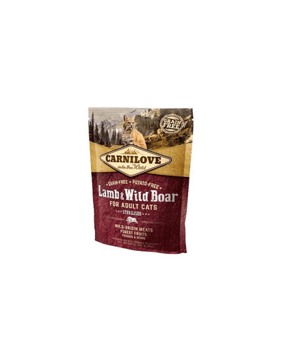 CARNILOVE Cat Adult Sterilised Lamb & Wild Boar 400 g