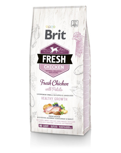 BRIT Fresh chicken with potato puppy healthy growth 12 kg