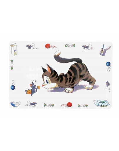 TRIXIE Napfunterlage Comic-Katze